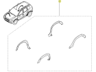 Jogo de Moldura do Paralama RENAULT para Renault Oroch 2023 até 2025 - Cod. 7702271447
